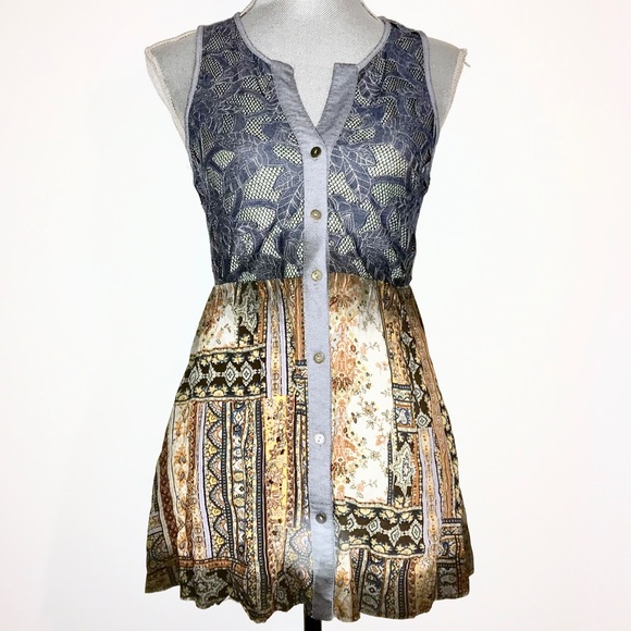 gimmicks by BKE Tops - Gimmicks Denim Lace Tunic